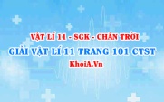 Giải Vật lí 11 trang 101 Chân trời Sáng tạo